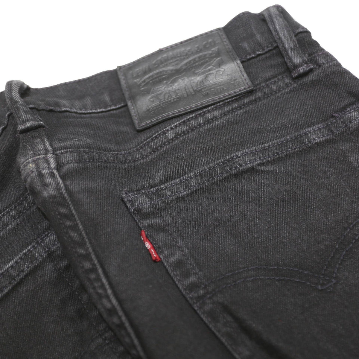 LEVI'S 519 Mens Slim Black Skinny Denim Dark W30 L29 Cotton Blend Zip Jeans