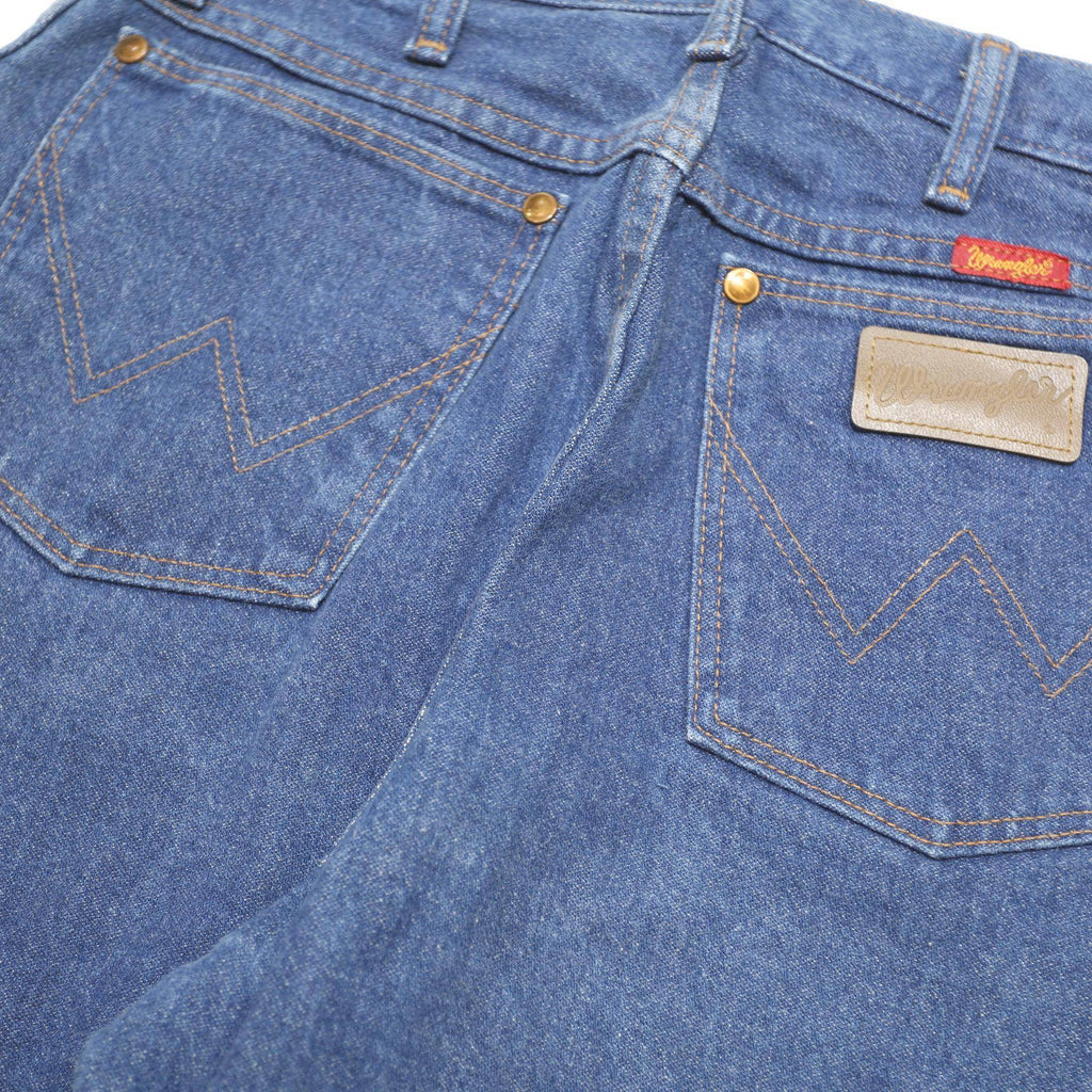 WRANGLER Womens Blue Regular Straight Denim W28 L30 Classic Button Closure Jeans