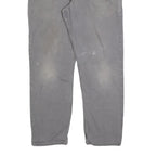CARHARTT Mens Grey Relaxed Fit Straight Denim Jeans Zip W36 L32 Durable Workwear