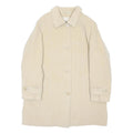 ROWLANDS Womens Beige Wool Plain Jacket UK 20 Button Closure Classic Fit Woollen