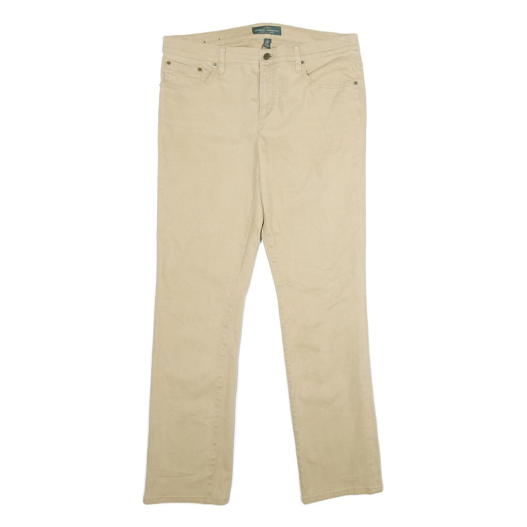 LAUREN RALPH LAUREN Womens Jeans Beige Classic Straight Denim W36 L34 Cotton