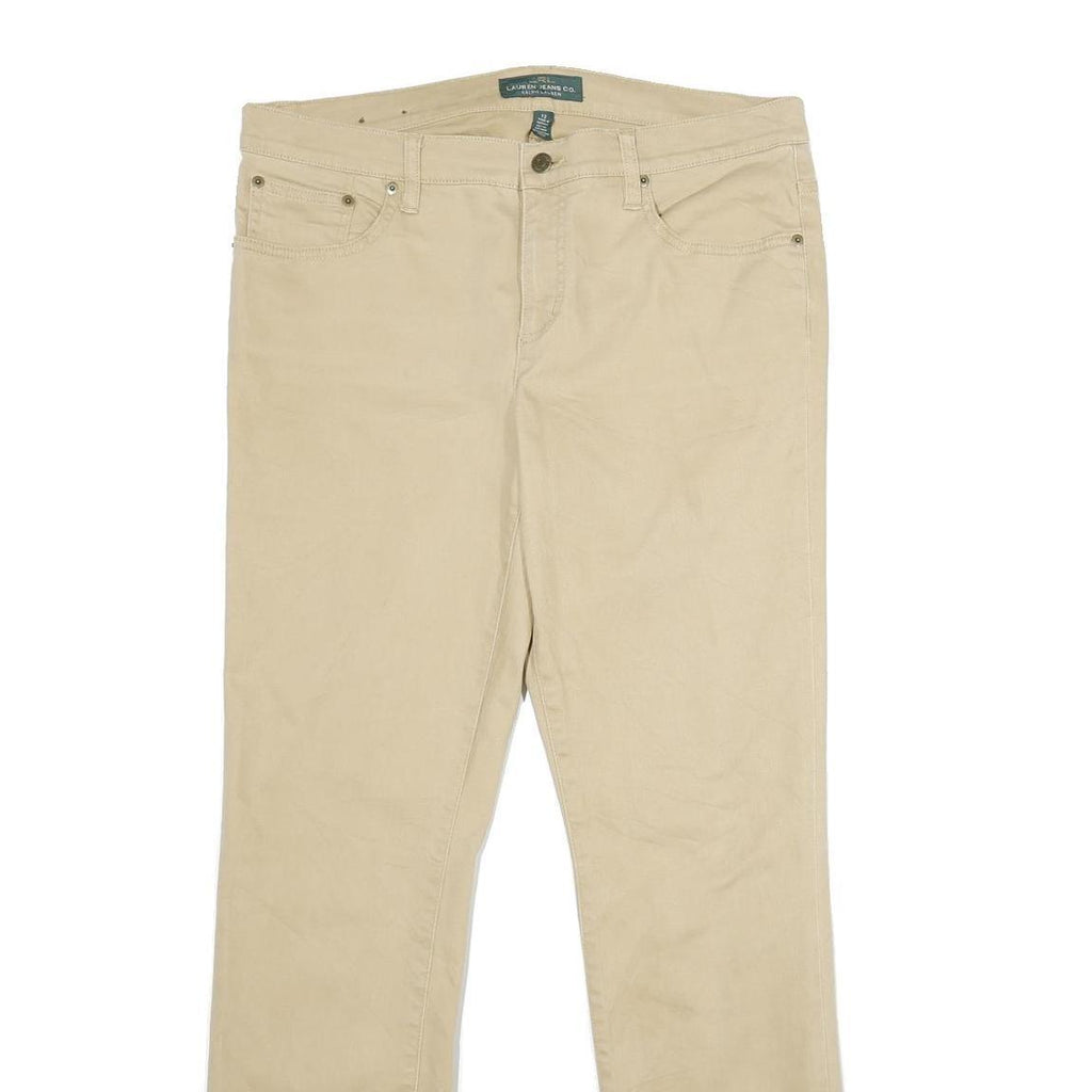 LAUREN RALPH LAUREN Womens Jeans Beige Classic Straight Denim W36 L34 Cotton
