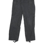 CARHARTT Mens Cotton Blend Black Regular Cargo Trousers W28 L32 Functional