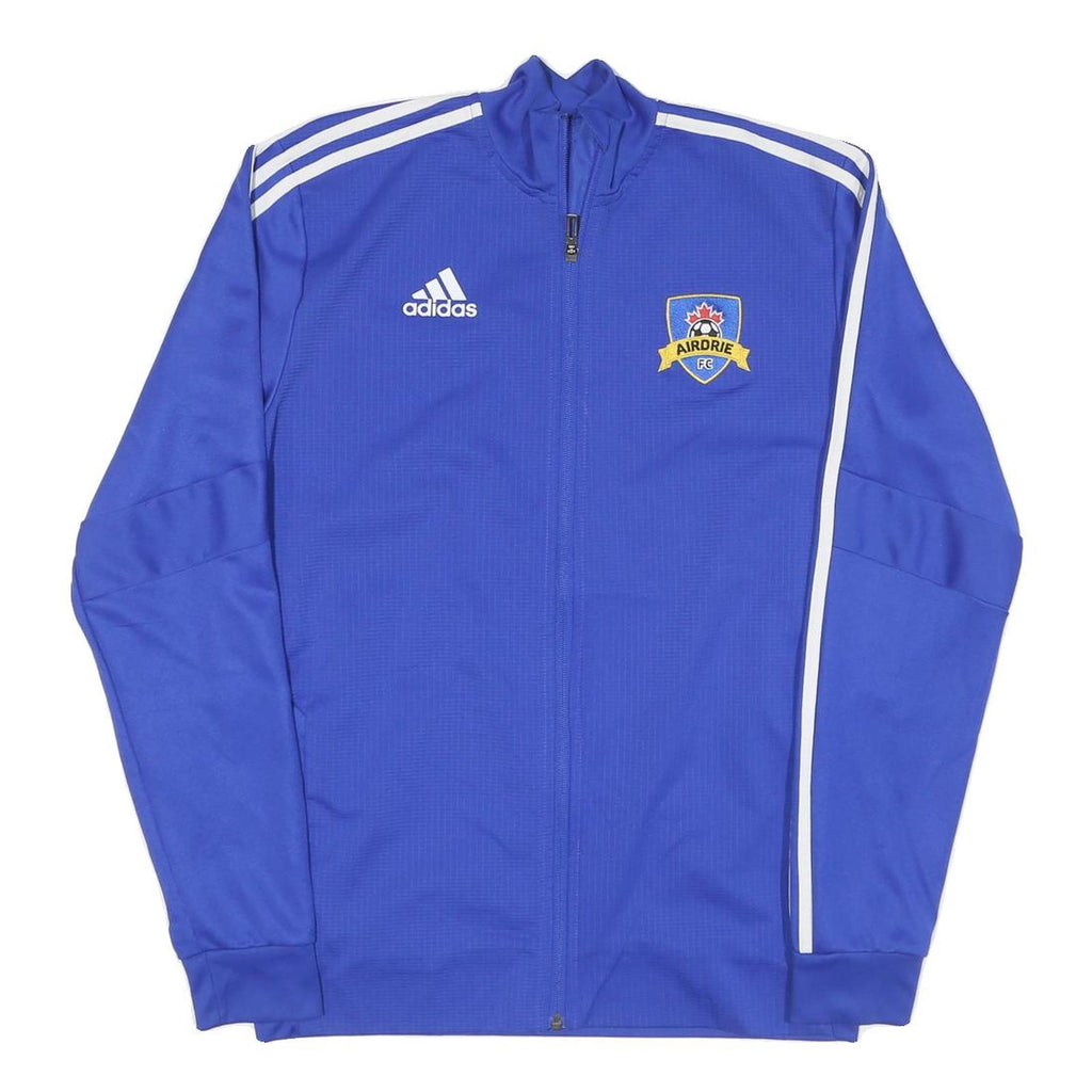 ADIDAS Mens Blue Sports Football Jacket M Polyester Blend Zip Track Top