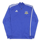 ADIDAS Mens Blue Sports Football Jacket M Polyester Blend Zip Track Top