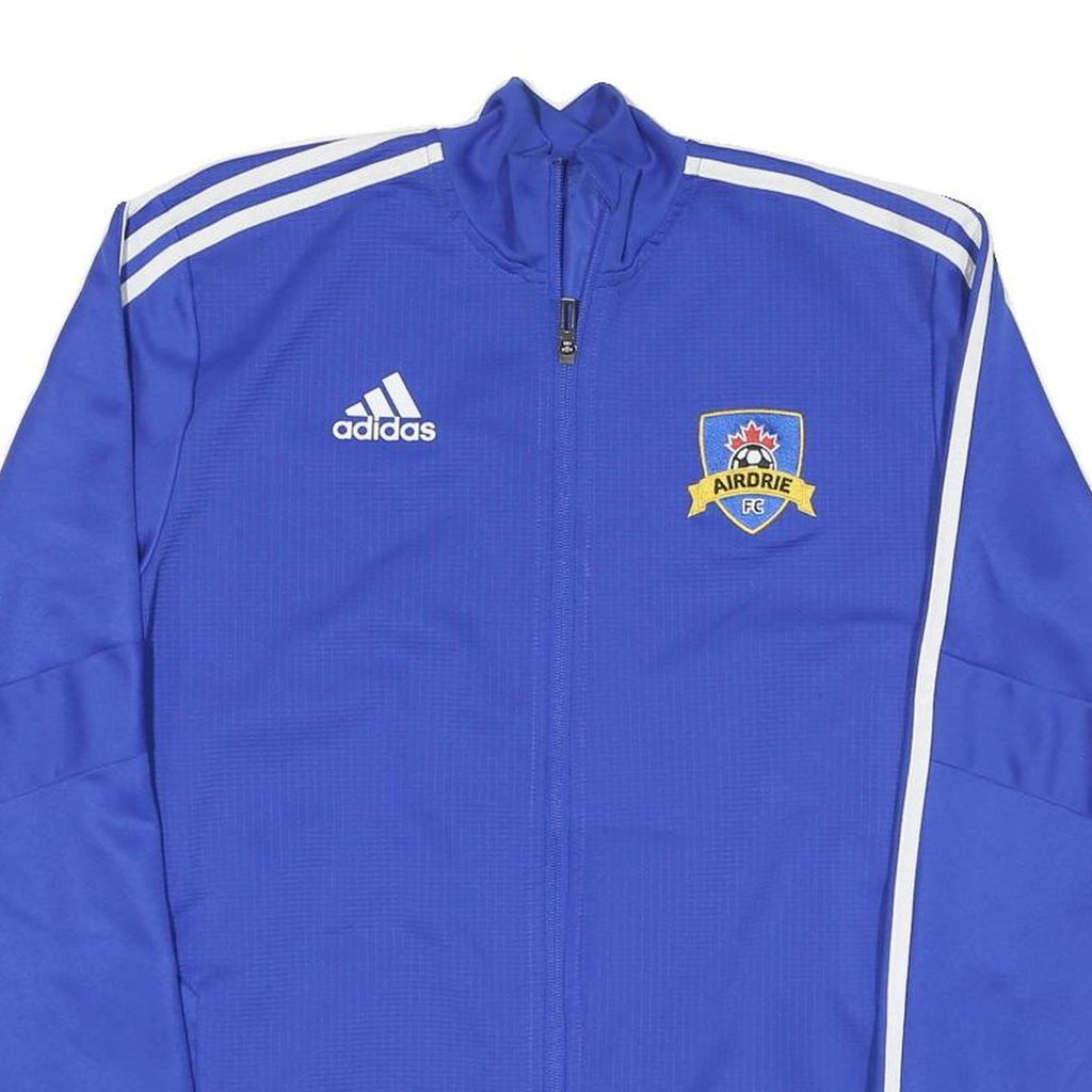 ADIDAS Mens Blue Sports Football Jacket M Polyester Blend Zip Track Top