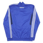 ADIDAS Mens Blue Sports Football Jacket M Polyester Blend Zip Track Top
