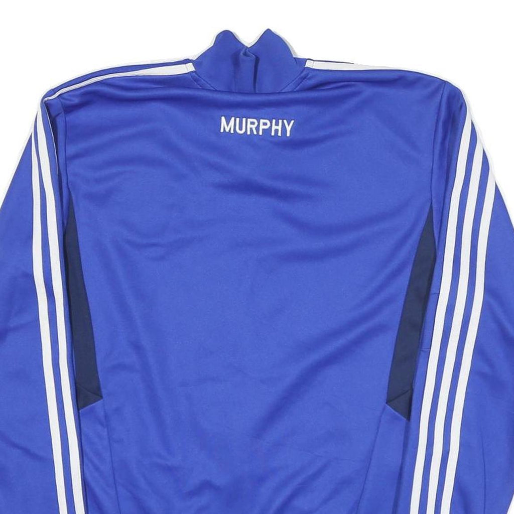 ADIDAS Mens Blue Sports Football Jacket M Polyester Blend Zip Track Top