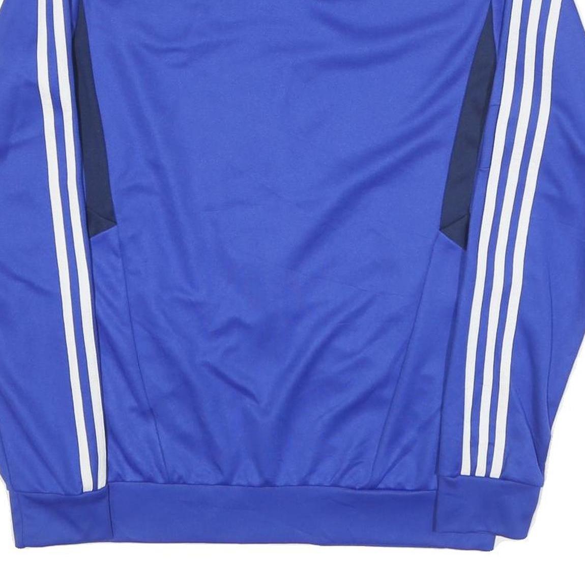 ADIDAS Mens Blue Sports Football Jacket M Polyester Blend Zip Track Top