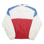 SPRUNG Mens White & Red & Blue Zip Nylon Casual Jacket M Lightweight