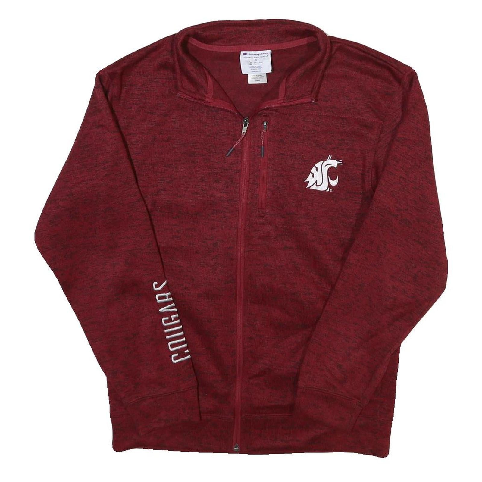 CHAMPION Mens Maroon Track Jacket M Polyester Blend Zip Casual Sportswear