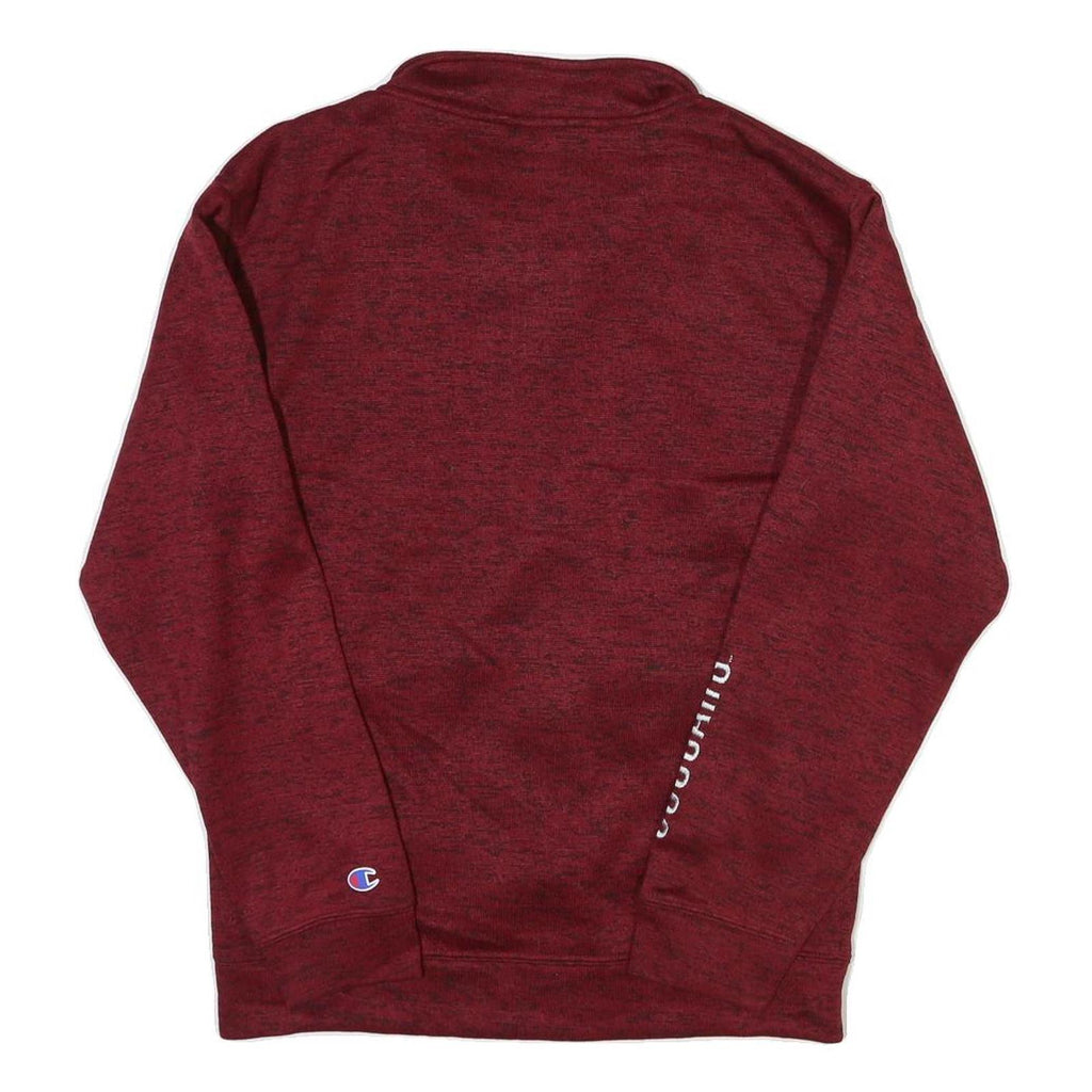 CHAMPION Mens Maroon Track Jacket M Polyester Blend Zip Casual Sportswear