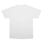 NIKE Mens White Blue Logo Graphic T-Shirt M Short Sleeve Crew Neck Cotton