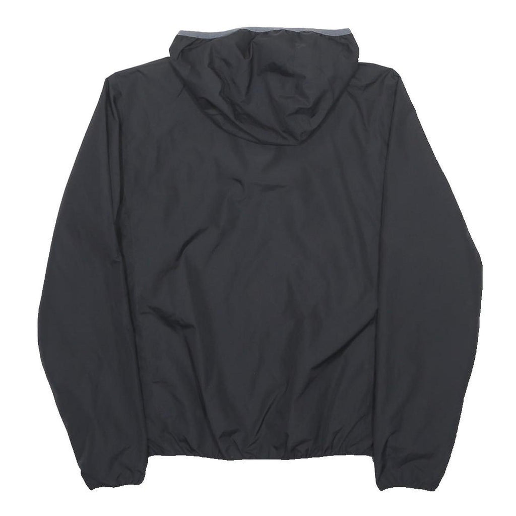 CALVIN KLEIN Mens Black & Orange Hooded Jacket M Polyester Zip Casual