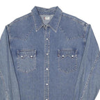 LEVI'S Mens Blue Denim Shirt XL Classic Western Style Button Fastening