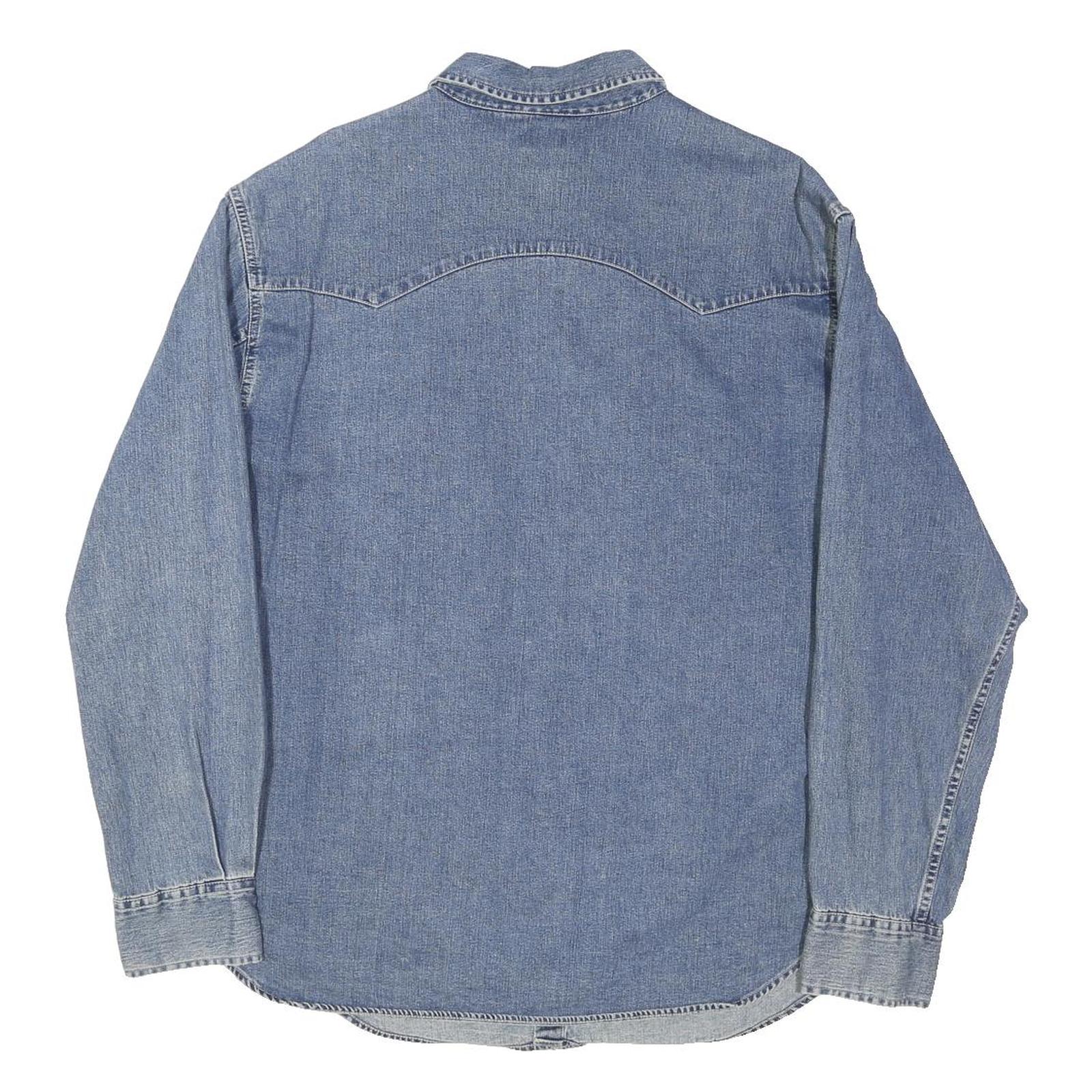 LEVI'S Mens Blue Denim Shirt XL Classic Western Style Button Fastening