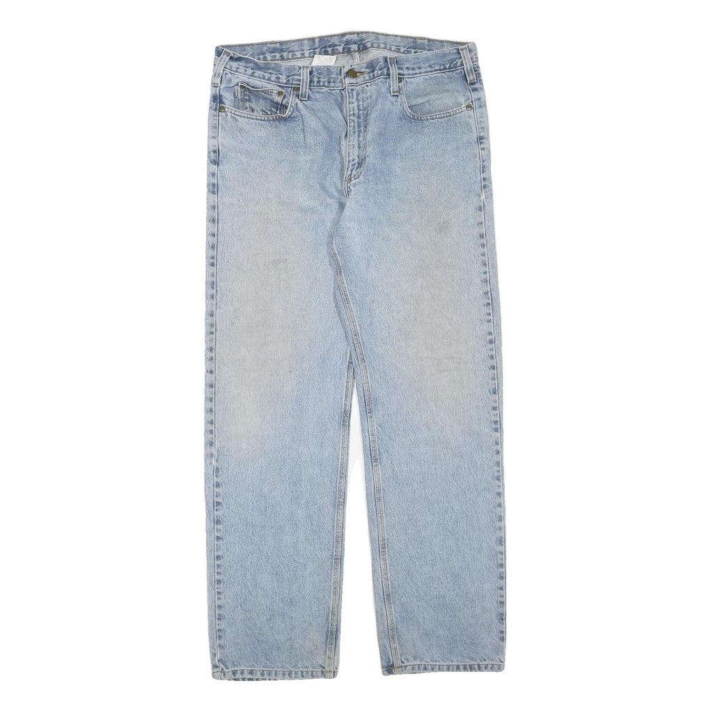 CARHARTT Mens Jeans Blue Regular Straight Denim Medium W38 L34 Classic Casual
