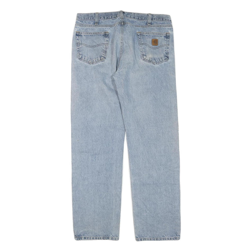 CARHARTT Mens Jeans Blue Regular Straight Denim Medium W38 L34 Classic Casual