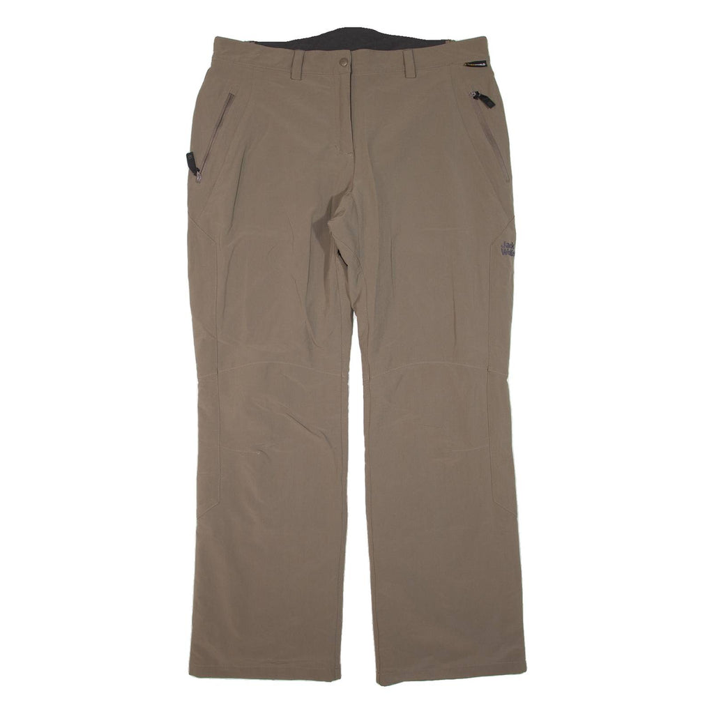 JACK WOLFSKIN Outdoor Lined Womens Trousers Beige Regular Straight W36 L32