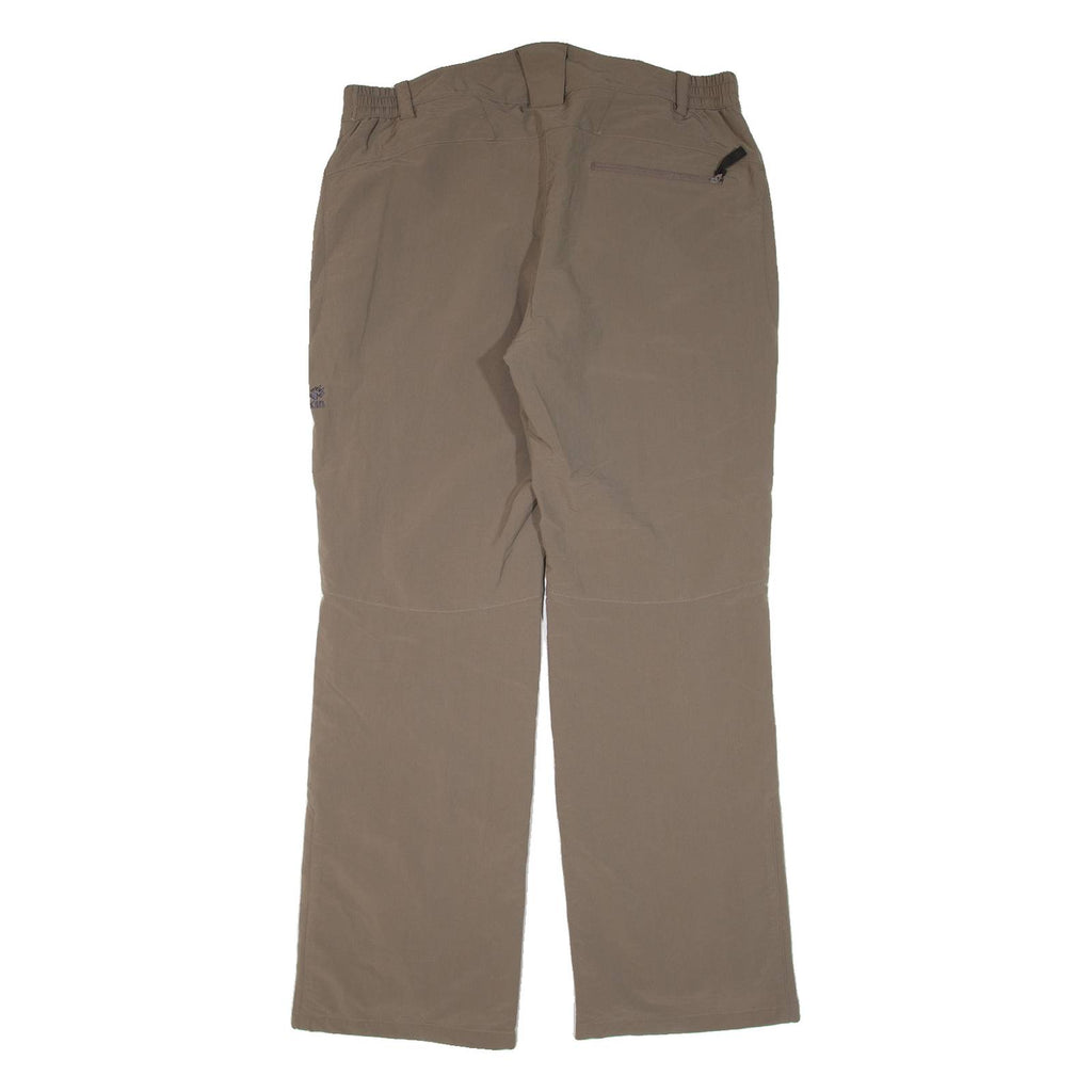JACK WOLFSKIN Outdoor Lined Womens Trousers Beige Regular Straight W36 L32