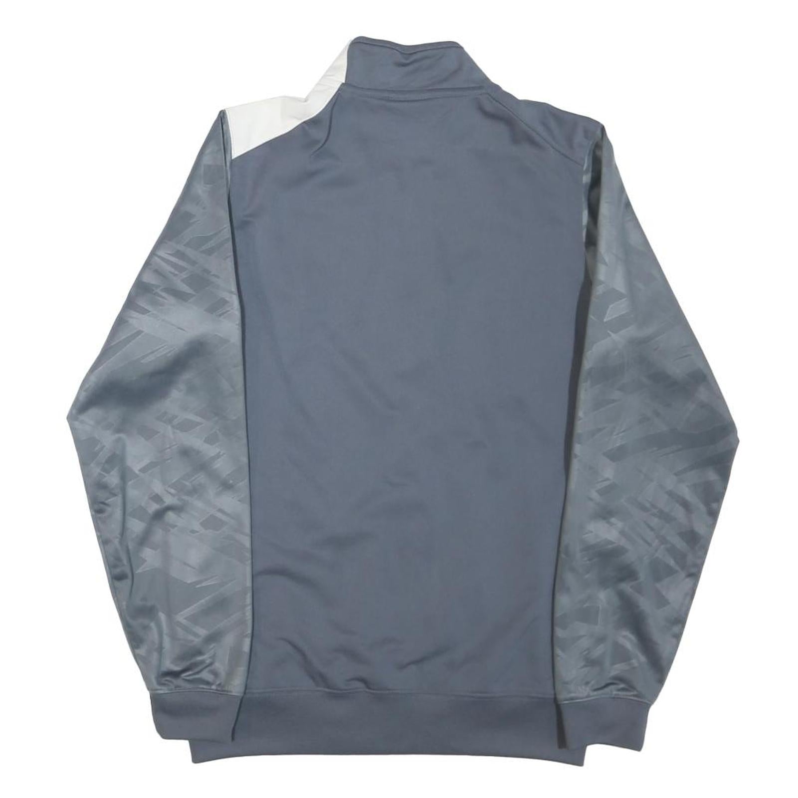 ADIDAS Mens Grey & White Tigers Basketball Track Jacket S Polyester Blend
