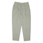 RODIER Womens Polyester Blend Relaxed Trousers W28 L28 Checked Pattern Zip