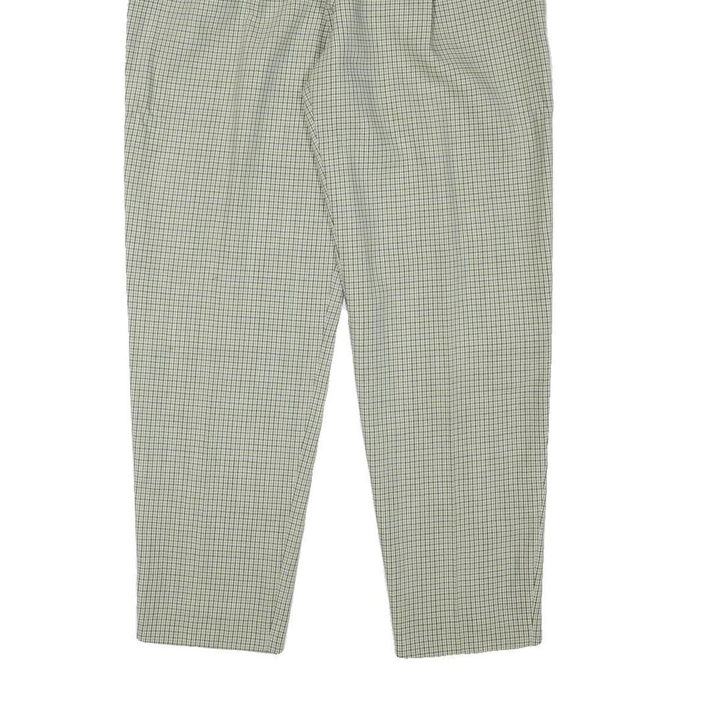 RODIER Womens Polyester Blend Relaxed Trousers W28 L28 Checked Pattern Zip