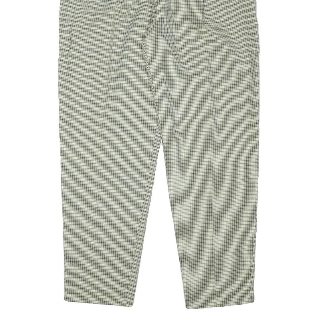 RODIER Womens Polyester Blend Relaxed Trousers W28 L28 Checked Pattern Zip