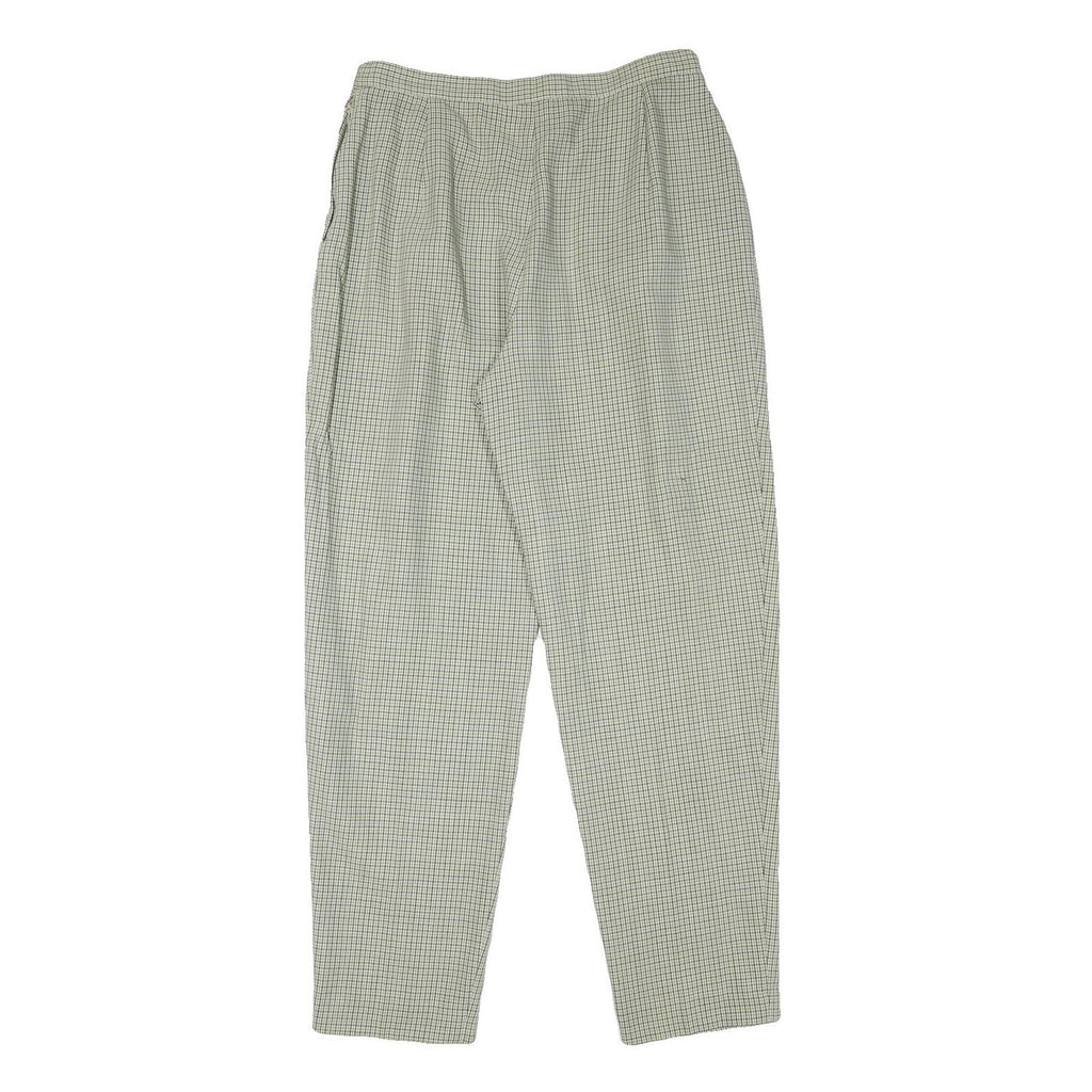 RODIER Womens Polyester Blend Relaxed Trousers W28 L28 Checked Pattern Zip