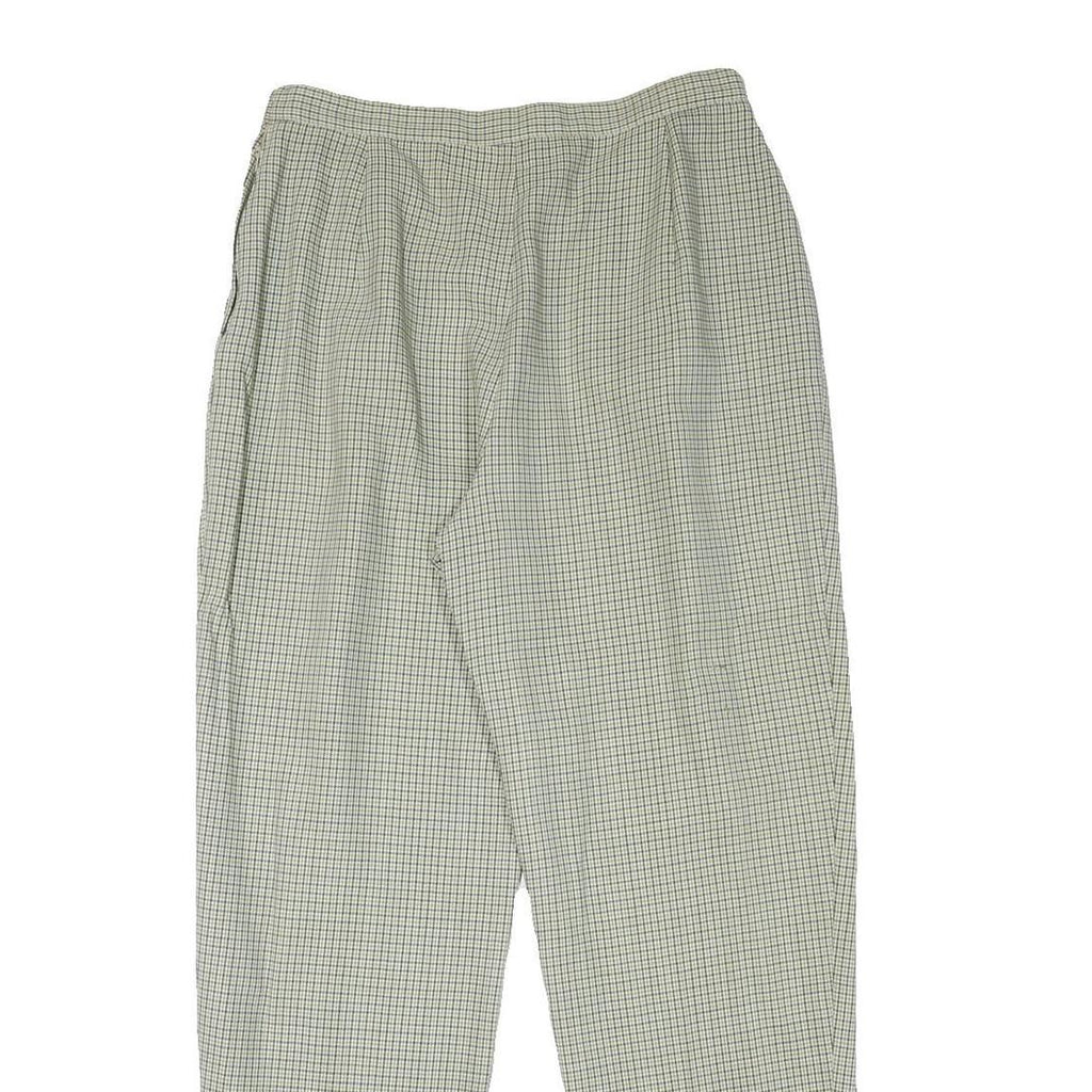 RODIER Womens Polyester Blend Relaxed Trousers W28 L28 Checked Pattern Zip
