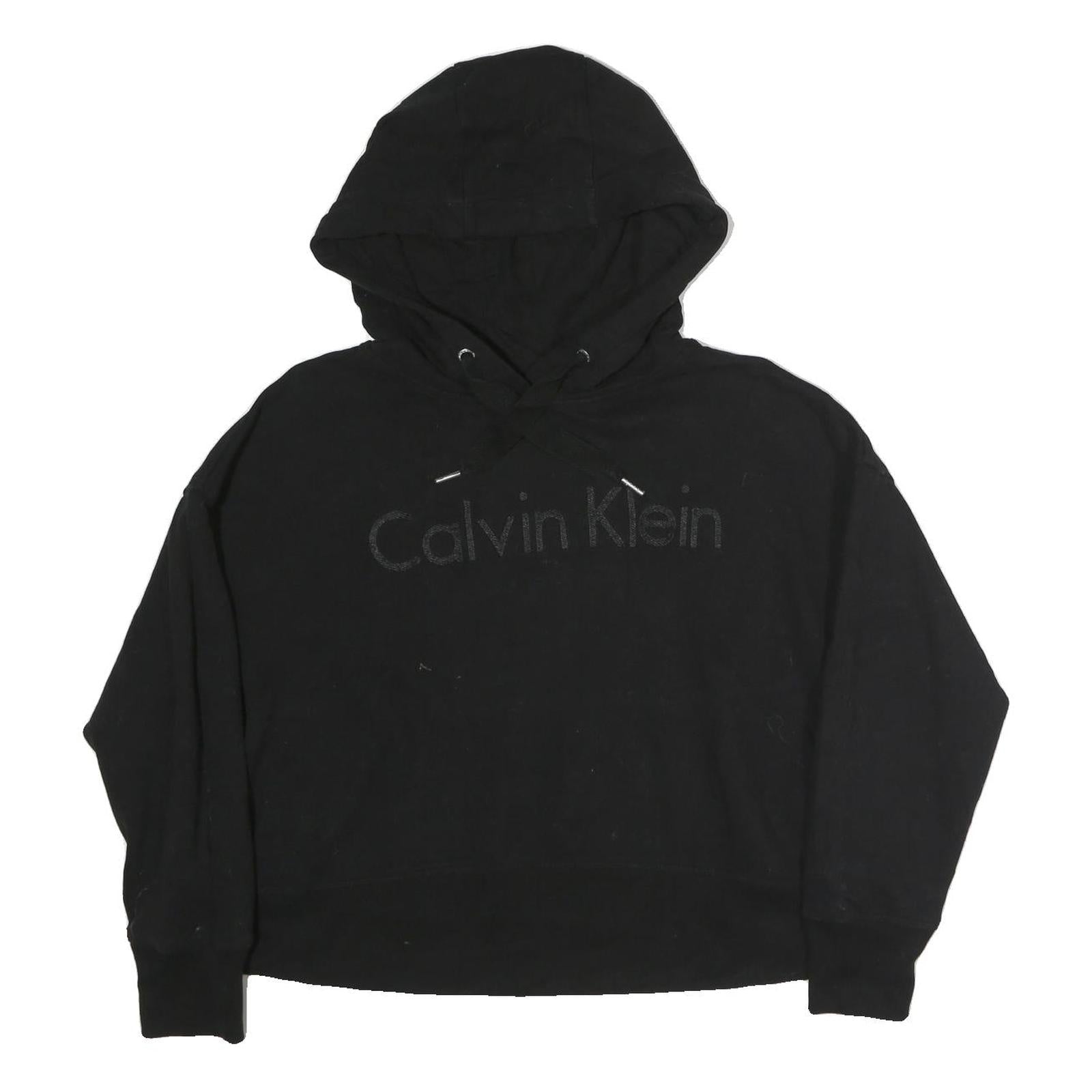 CALVIN KLEIN PERFORMANCE Womens Black Hoodie XL Cotton Pullover Casual