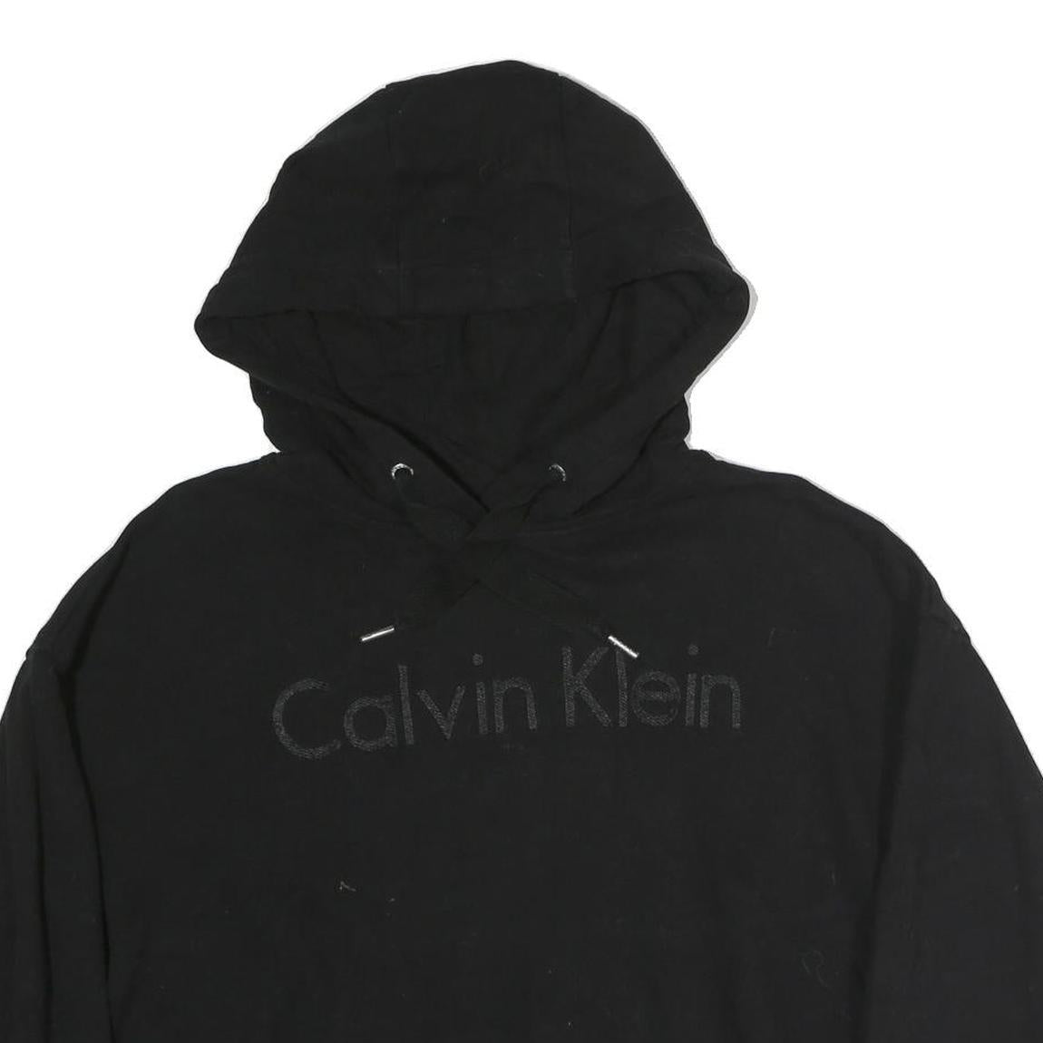 CALVIN KLEIN PERFORMANCE Womens Black Hoodie XL Cotton Pullover Casual