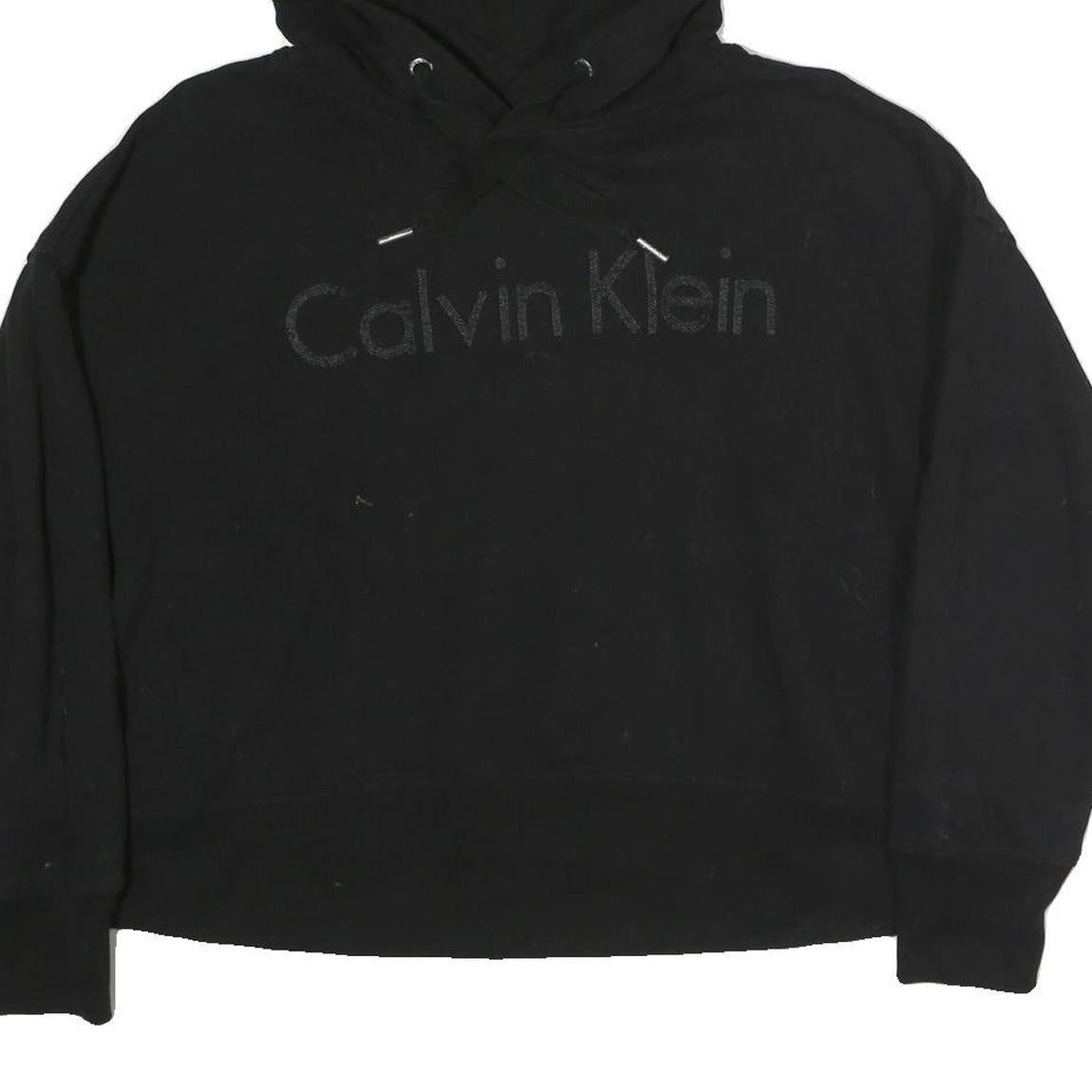 CALVIN KLEIN PERFORMANCE Womens Black Hoodie XL Cotton Pullover Casual