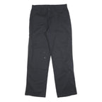 DICKIES Mens Cotton Blend Black Relaxed Straight Trousers W32 L32 Workwear Zip