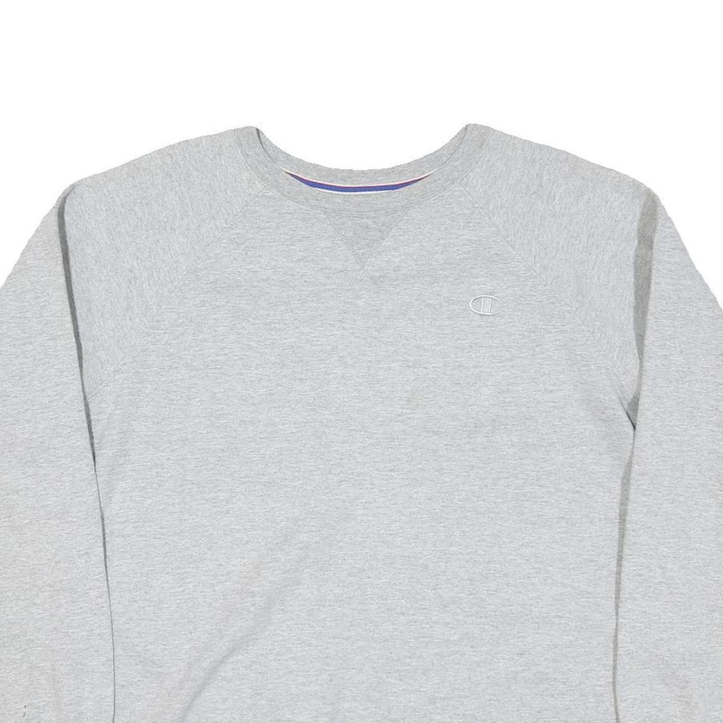 CHAMPION Mens Grey Crew Neck XL Cotton Blend Sweatshirt Pullover Casual Wear