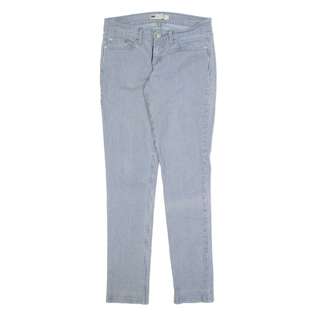 LEVI'S 524 Superlow Striped Womens Jeans Blue Slim Skinny W28 L30