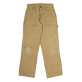 DICKIES Mens Jeans Beige Regular Straight Denim W30 L30 Workwear Cotton Zip