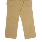 DICKIES Mens Jeans Beige Regular Straight Denim W30 L30 Workwear Cotton Zip