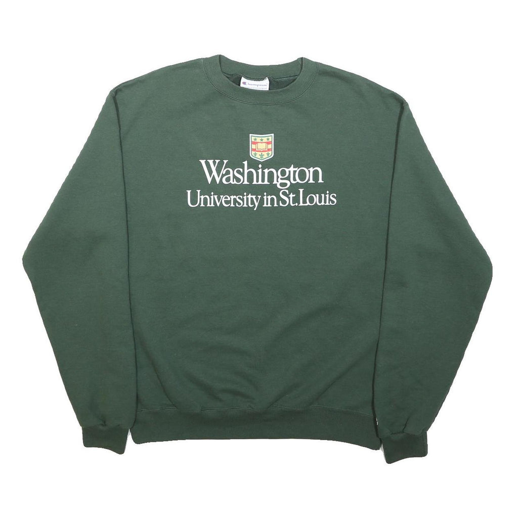 CHAMPION Mens Green Washington University In St Louis Crew Neck M College