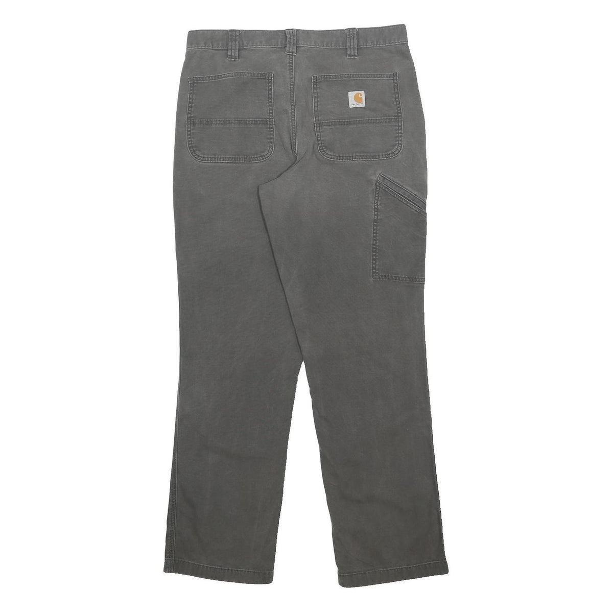 CARHARTT Mens Cotton Blend Relaxed Fit Grey Trousers W34 L34 Casual Workwear