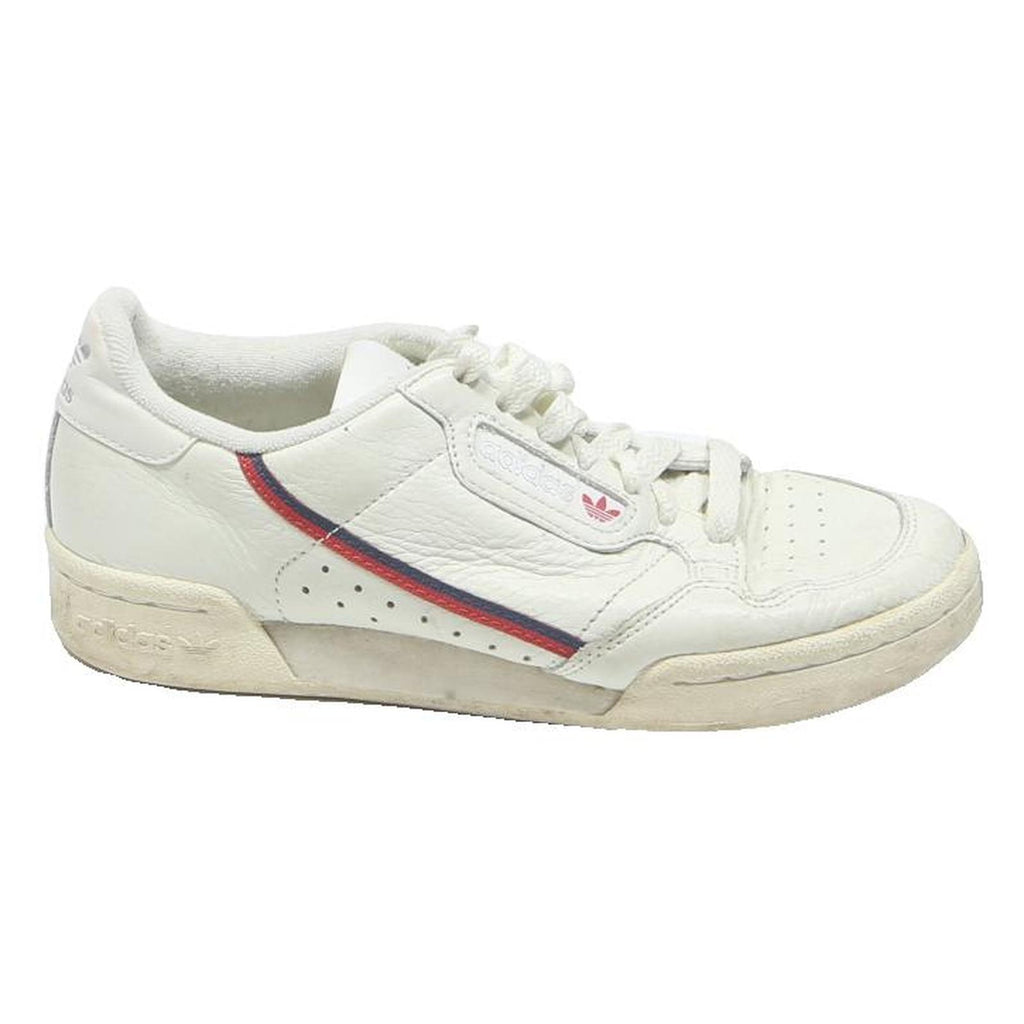 ADIDAS Continental 80 Womens Leather Low Top Trainers White Red Blue UK 4 Retro