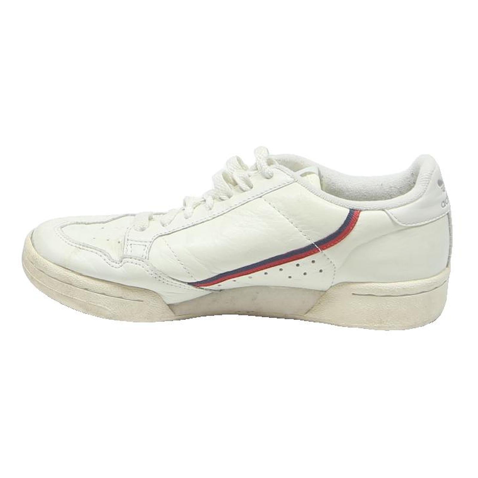 ADIDAS Continental 80 Womens Leather Low Top Trainers White Red Blue UK 4 Retro