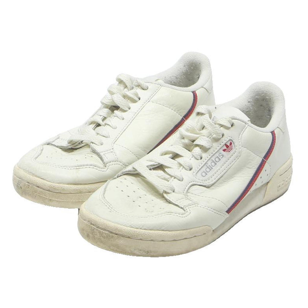 ADIDAS Continental 80 Womens Leather Low Top Trainers White Red Blue UK 4 Retro