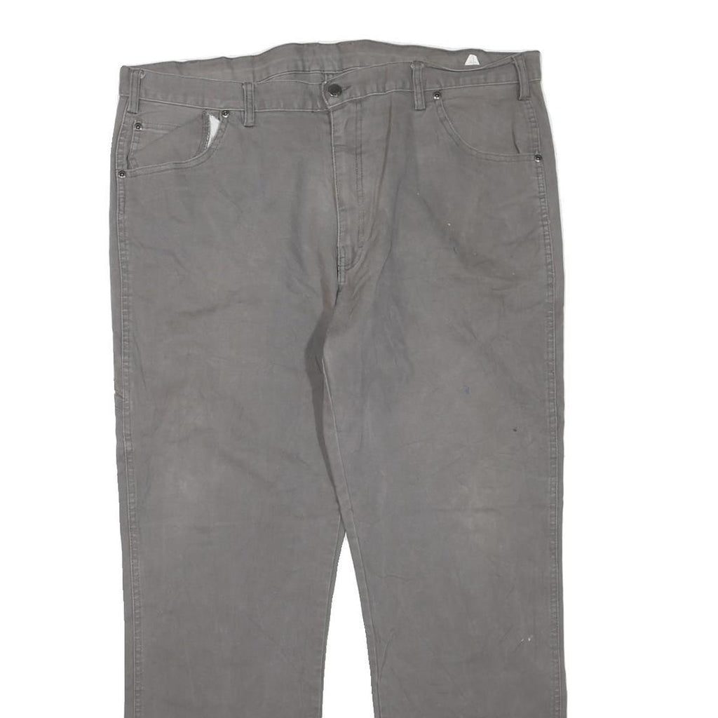 DICKIES Mens Jeans Grey Regular Straight Denim W42 L30 Workwear Zip Closure