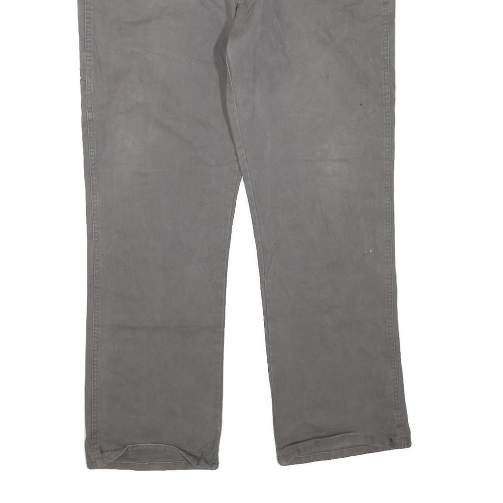 DICKIES Mens Jeans Grey Regular Straight Denim W42 L30 Workwear Zip Closure
