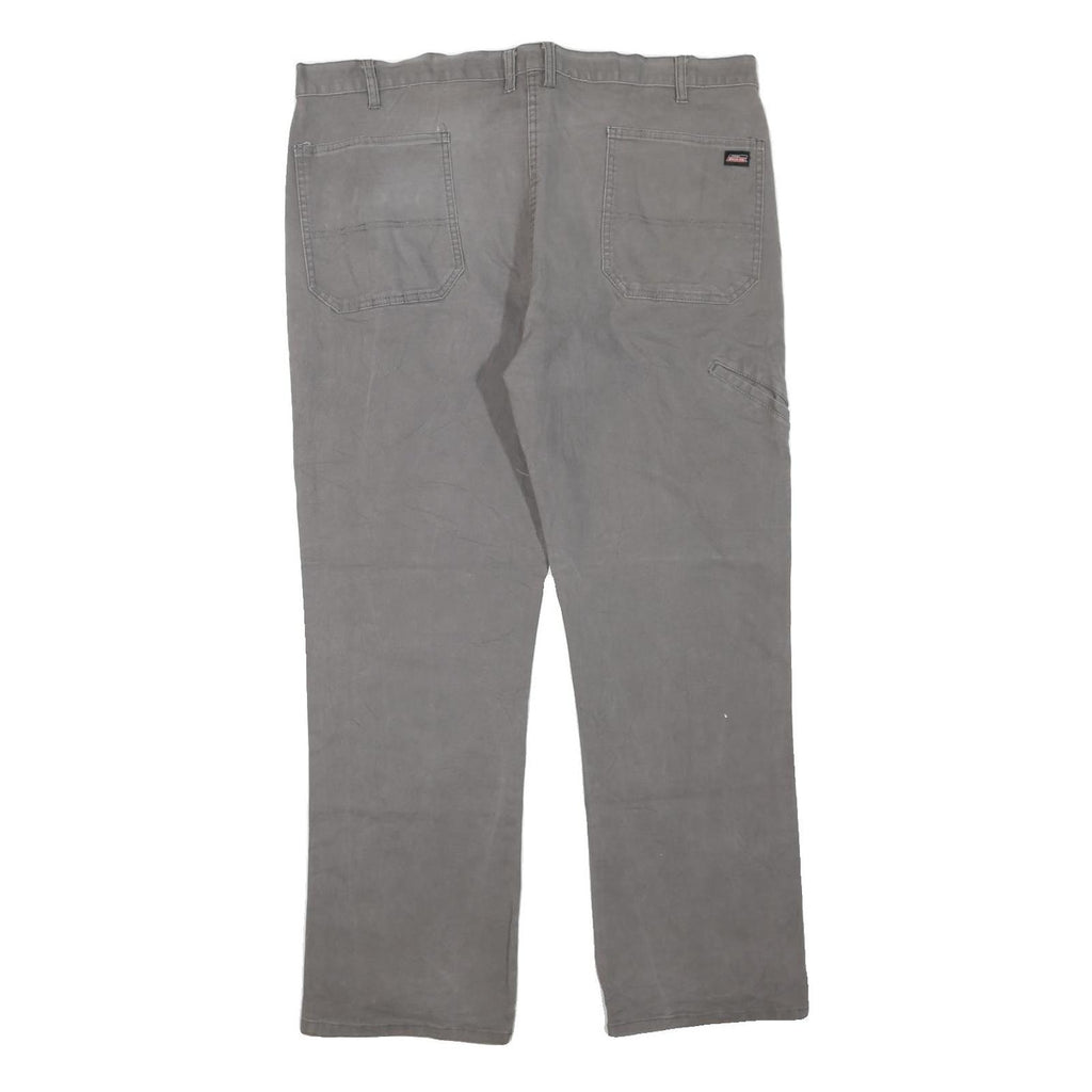 DICKIES Mens Jeans Grey Regular Straight Denim W42 L30 Workwear Zip Closure