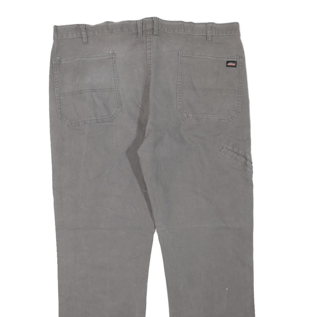 DICKIES Mens Jeans Grey Regular Straight Denim W42 L30 Workwear Zip Closure