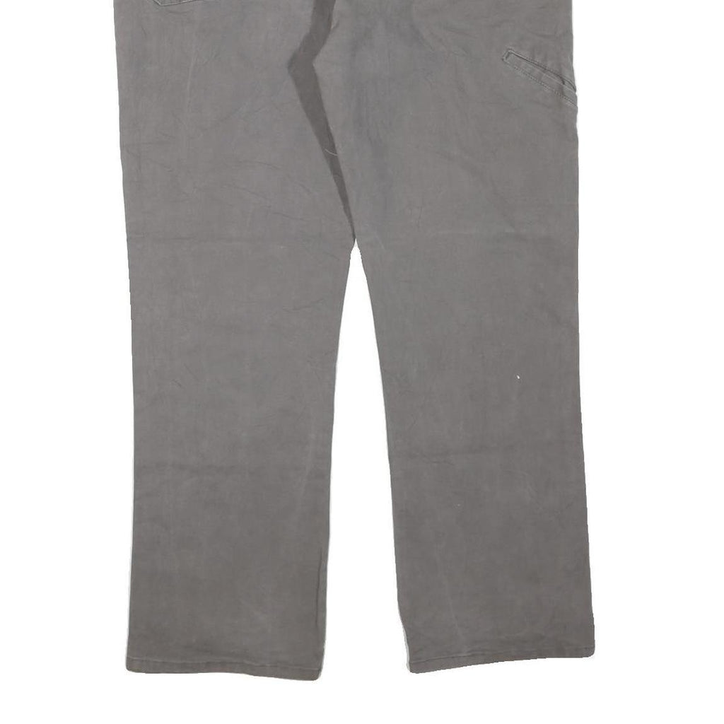 DICKIES Mens Jeans Grey Regular Straight Denim W42 L30 Workwear Zip Closure