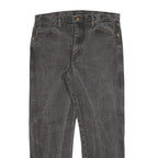 WRANGLER Mens Regular Fit Black Denim Jeans W36 L32 Classic Zip Cotton Blend