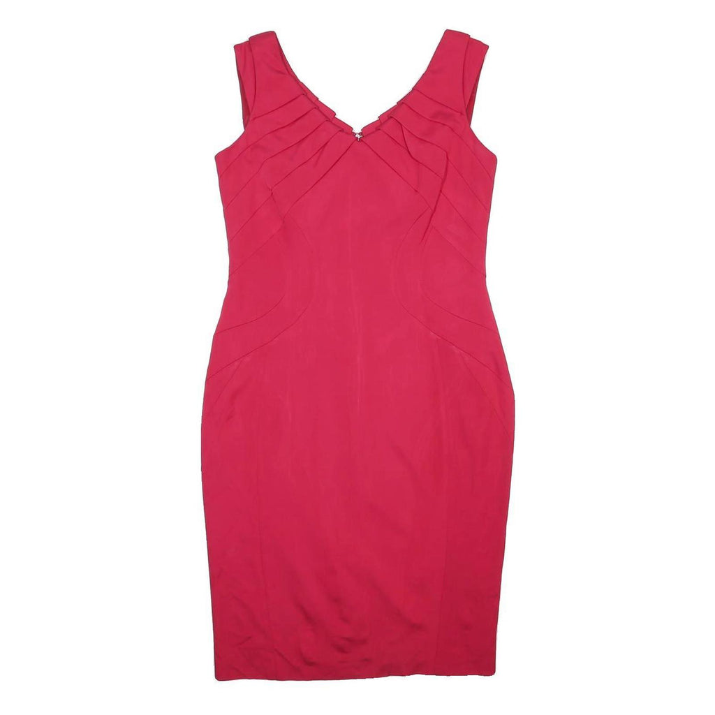 COAST Womens Pink Bodycon Viscose Blend Sleeveless Knee Length UK 14 Dress